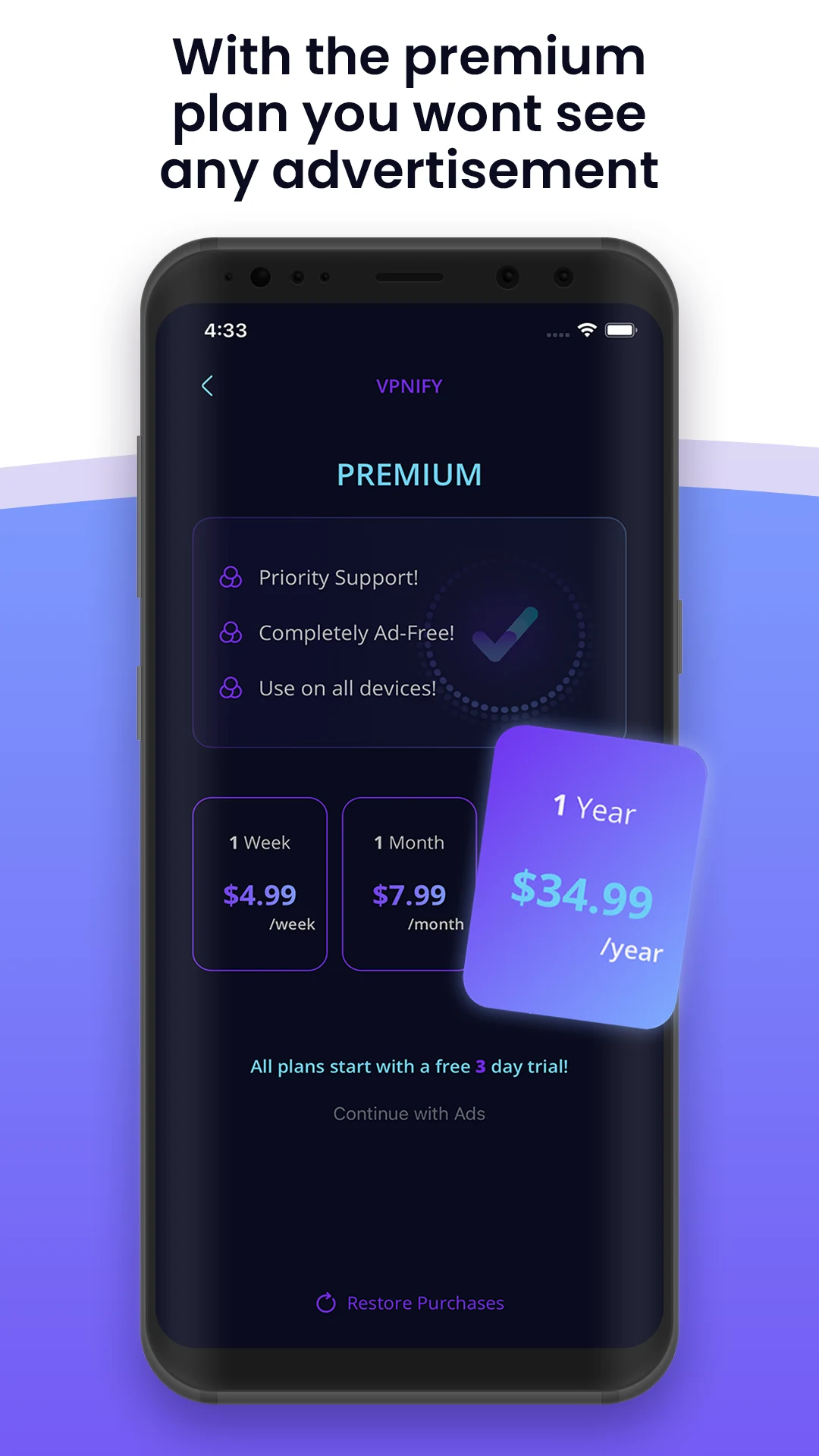 vpnify - Unlimited VPN Proxy screenshot